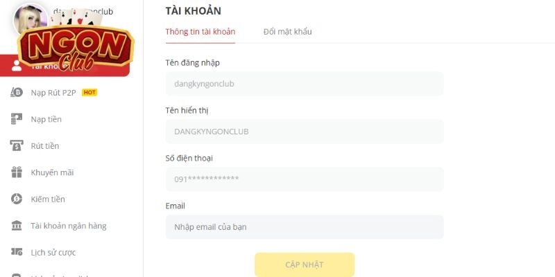 Những lưu ý khi đăng nhập NgonClub